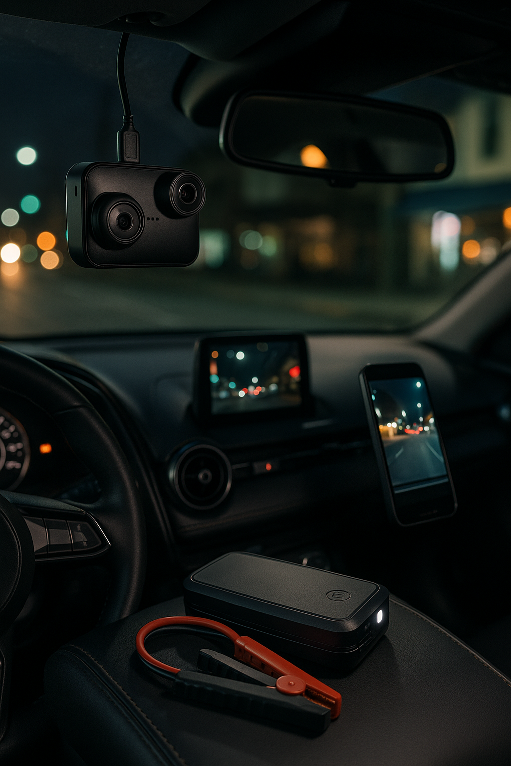 Pack Sécurité Route Pro (Dashcam + Booster)